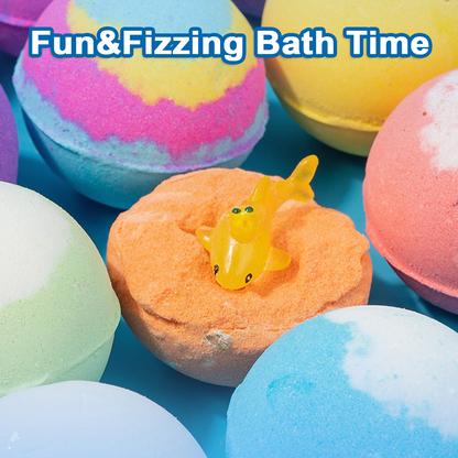 🧸 Devareon® 12-Piece Bath Bomb Gift Set for Kids ✨🛀