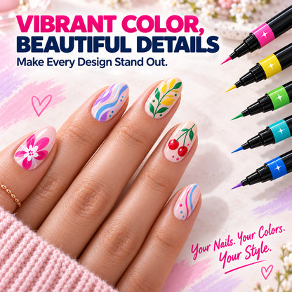 💅🎨 40% OFF! 24-Color Dual-Tip Nail Art Pens ✨ DIY Your Own Halloween, Christmas & Everyday Nail Designs 🎃🎄| Devareon®