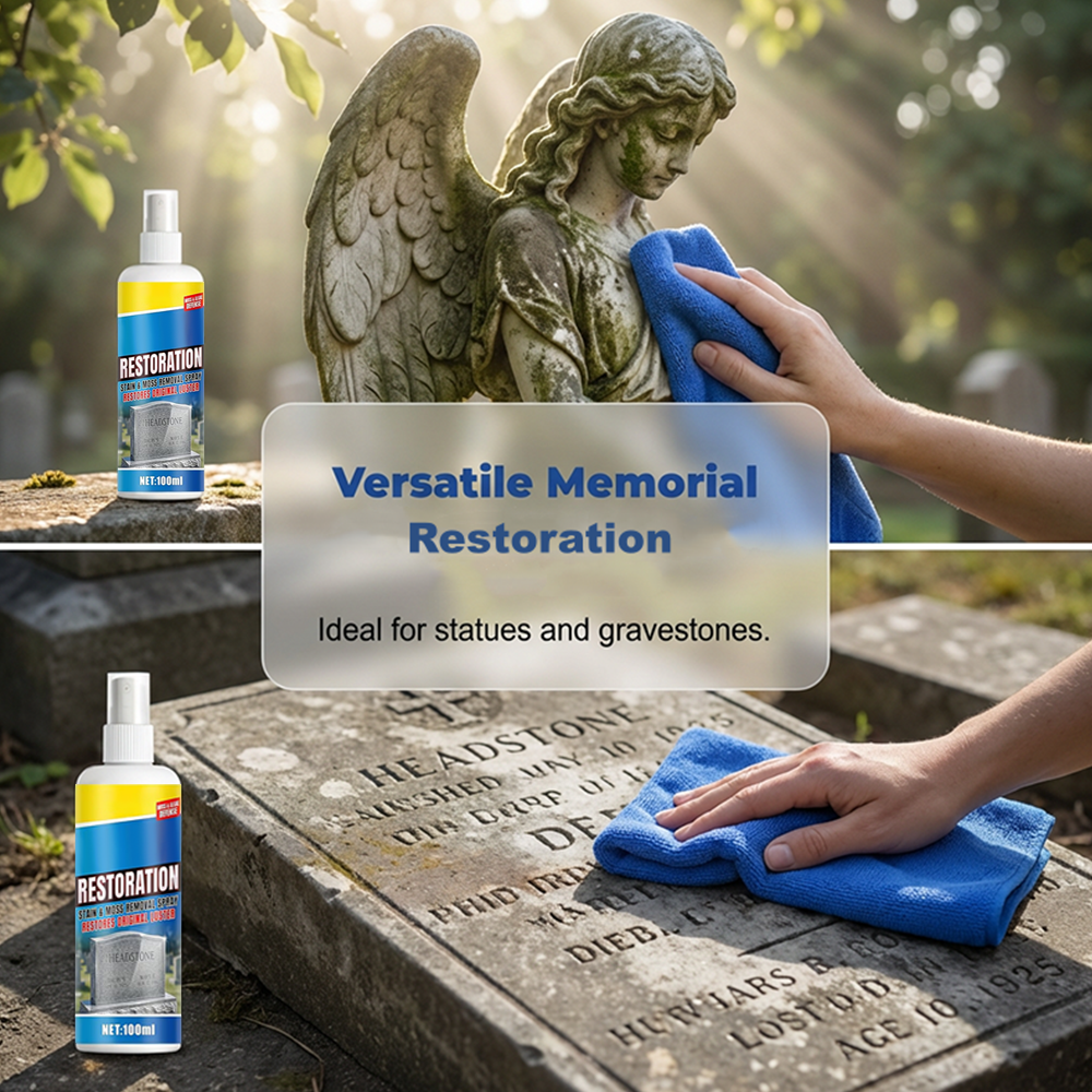 upsell 60% off⏰BUY 2 GET 1 FREE!🎁Headstone Cleaning & Restoration Spray – Remove Stains Instantly