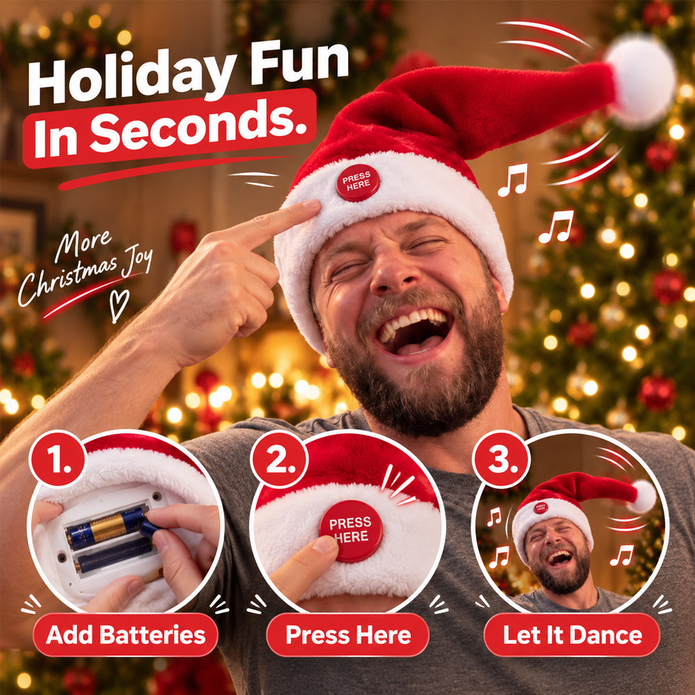 ✨🎅Singing & Dancing Santa Hat – The Christmas Hat That Steals the Party & Makes a Great Christmas Gift🎁 | Devareon®