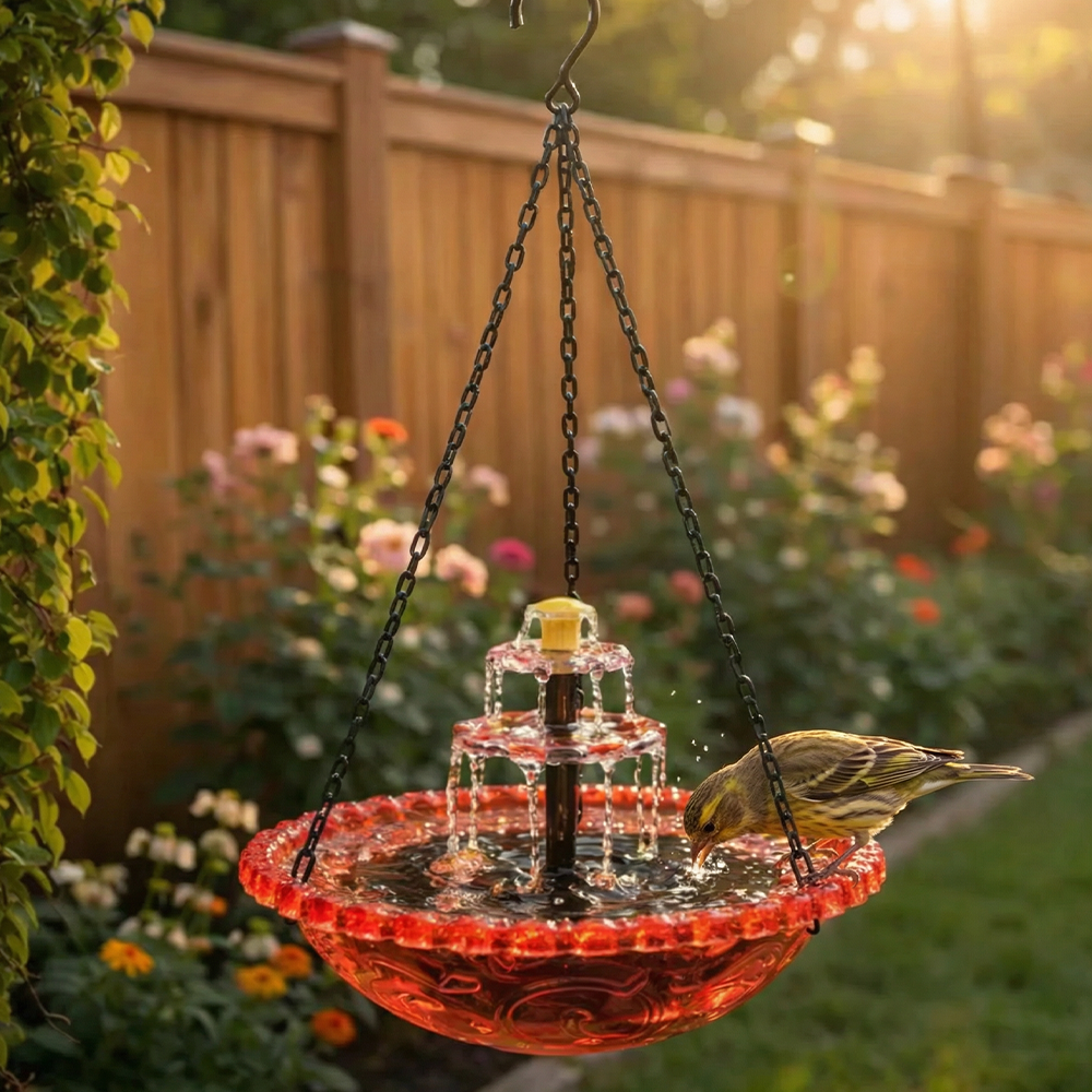 🔥🔥2026 Spring Sale 40% Off--🐦Solar Cascade Hanging Bird Bath Fountain  -Devareon®