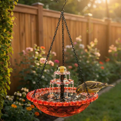 🔥🔥2026 Spring Sale 40% Off--🐦Solar Cascade Hanging Bird Bath Fountain  -Devareon®
