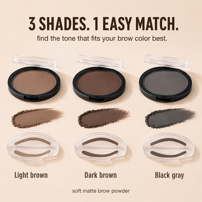 🎉 2026 Sale — 34K+ Sold! 💞 Eyebrow Stamp Powder — One-Press, Waterproof, 24H Long-Lasting Brows | Devareon®