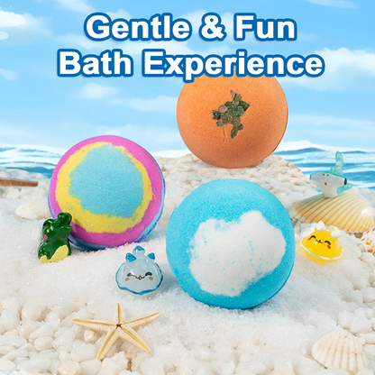 🧸 Devareon® 12-Piece Bath Bomb Gift Set for Kids ✨🛀