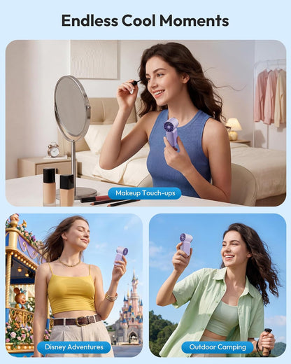 Devareon®🥳2026 HOT SALE🥳50K+ SOLD!❄️  Turbo Handheld Fan – 16900 RPM, 6 speeds, LED display. 3000mAh battery, 10.7hrs cooling. Pocket‑sized power!