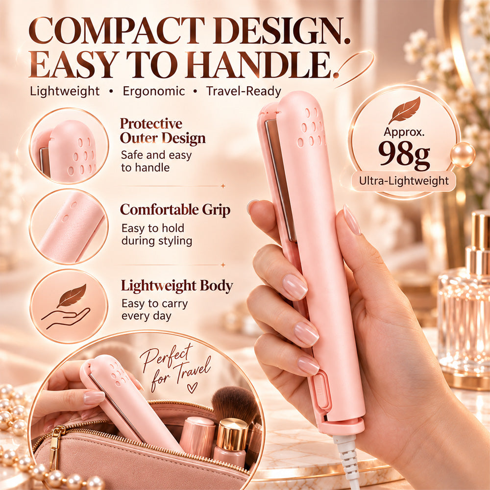 🔥 40% OFF | ✨ 2026 Upgraded 2-in-1 Mini Curling Iron — 🎀 Create Curls & Sleek Styles On the Go | Devareon®