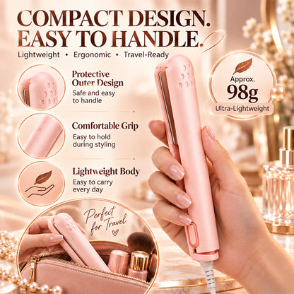 🔥 40% OFF | ✨ 2026 Upgraded 2-in-1 Mini Curling Iron — 🎀 Create Curls & Sleek Styles On the Go | Devareon®
