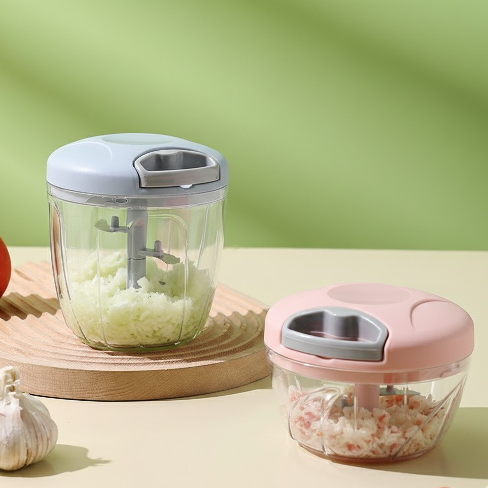 Devareon®Multi-Function Garlic Crusher & Manual Food Chopper – Meat Grinder, Masher & Baby Food Mixer