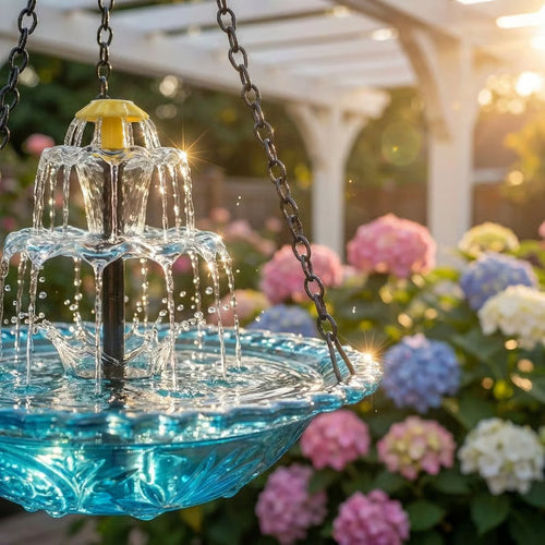 upsell🔥🔥2026 Spring Sale 40% Off--🐦Solar Cascade Hanging Bird Bath Fountain  -Devareon®
