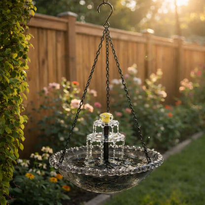 upsell🔥🔥2026 Spring Sale 40% Off--🐦Solar Cascade Hanging Bird Bath Fountain  -Devareon®
