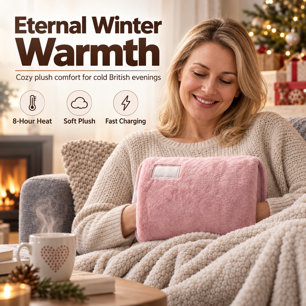 🧸 Rechargeable Electric Hot Water Bottle – Soft Plush Hand Warmer for Cosy Winter Comfort | Devareon®