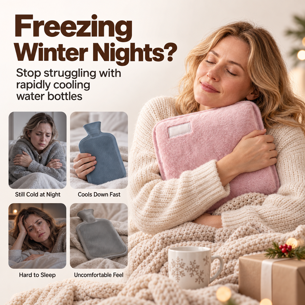 🧸 Rechargeable Electric Hot Water Bottle – Soft Plush Hand Warmer for Cosy Winter Comfort | Devareon®