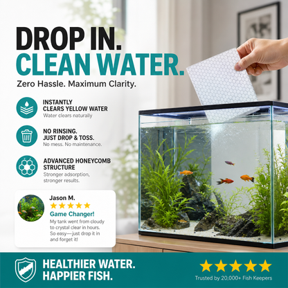 Devareon® 🐠 BUY 1 GET 1 FREE! ✨ AQUARIUM CLARIFYING SHEETS - Crystal Clear Water in 24 Hours