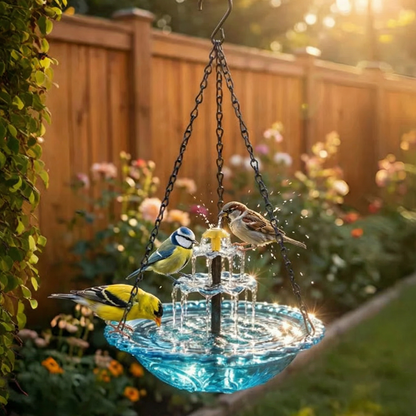 🔥🔥2026 Spring Sale 40% Off--🐦Solar Cascade Hanging Bird Bath Fountain  -Devareon®
