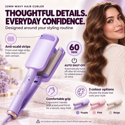 🔥 2026 New Arrivals | 60% OFF 🎁 Wavy Curling Iron – Add Volume, Bounce & Beautiful Waves in Seconds | Devareon®
