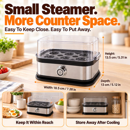 🔥2026 Hot Products🎁Multifunctional Egg Steamer with Clear Lid | Add a Steaming Bowl for More Delicious Possibilities! | Devareon®