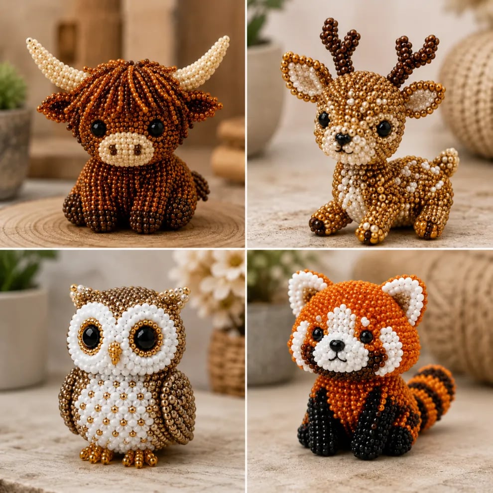 Devareon®🔥Hot Sale - 50% OFF🔥🏆Limited Time Sale 49% OFF🧵✨Petite 3D Beaded Animal Craft Kit
