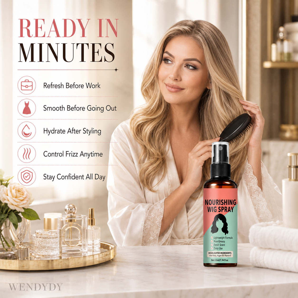 Devareon® ⏰ Hot Sale🔥Lightweight No-Rinse Nourishing Wig Spray