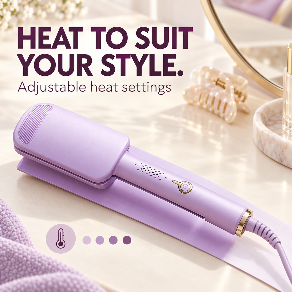 💜 2026 New Arrivals | 60% OFF 🎁 Wavy Curling Iron – Add Volume, Bounce & Beautiful Waves in Seconds | Devareon®