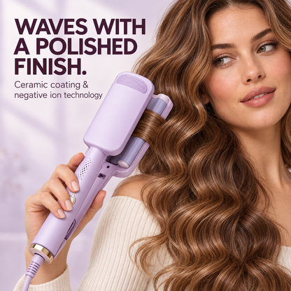 💜 2026 New Arrivals | 60% OFF 🎁 Wavy Curling Iron – Add Volume, Bounce & Beautiful Waves in Seconds | Devareon®
