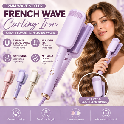 🎉2026 New Arrivals | 42% OFF💥Wavy Curling Iron – Create Effortless, Defined Waves in Seconds | Devareon®