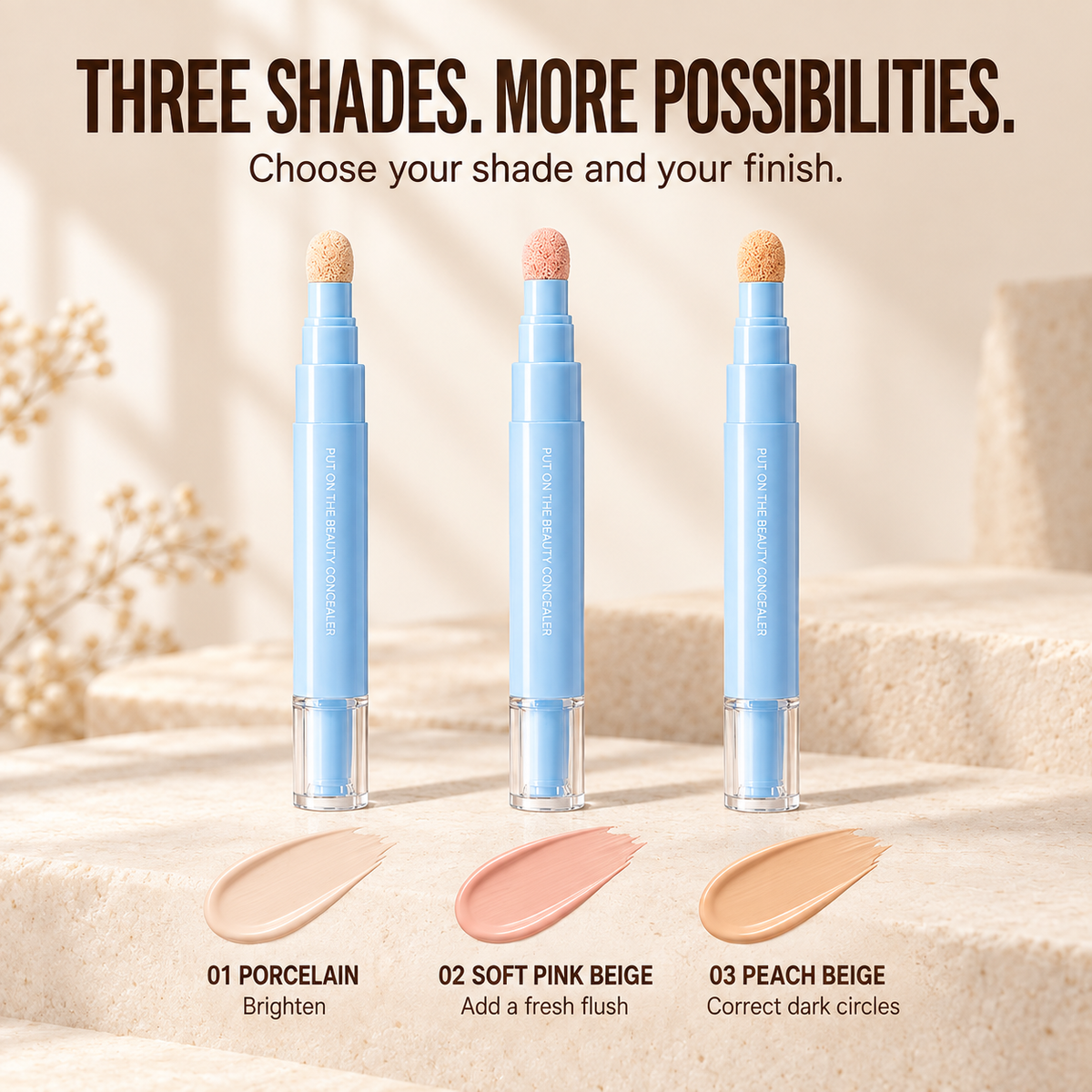 🎉 40% OFF 💙 Multipurpose Concealer Pen – Covers Dark Circles, Blemishes & Acne Marks for a Smooth, Natural-Looking Finish | Devareon®