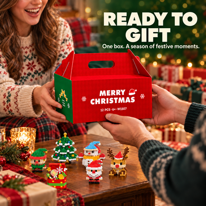 🧩🎅 Christmas Countdown Sale!🎁40% OFF | 🎄12-Piece Mini Christmas Building Blocks Set | 12 Festive Designs to Build Together & Display at Home 🧱| Devareon®