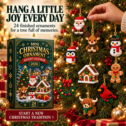 🎅 Last Day to Save 40%🎄24-Day Christmas Advent Calendar – 24 Buildable Ornaments for Kids, Family Fun & Holiday Decor | Devareon®