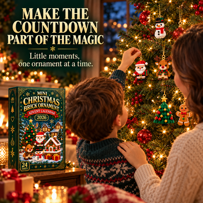 🎅 Last Day to Save 40%🎄24-Day Christmas Advent Calendar – 24 Buildable Ornaments for Kids, Family Fun & Holiday Decor | Devareon®