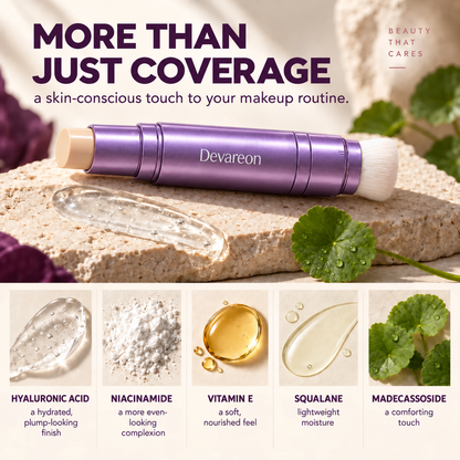 🔥48% OFF | 2026 Upgraded 2-in-1 Color-Adapting Foundation Stick💕Lightweight, Natural Coverage | Devareon®