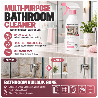 🌸Multi-Purpose Bathroom Cleaner Spray🫧Powerful Dirt & Grime Removal, Less Scrubbing — Shower, Tile & Glass Cleaner | Devareon®