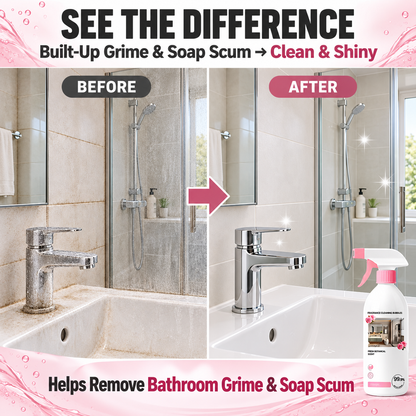 🌸Multi-Purpose Bathroom Cleaner Spray🫧Powerful Dirt & Grime Removal, Less Scrubbing — Shower, Tile & Glass Cleaner | Devareon®