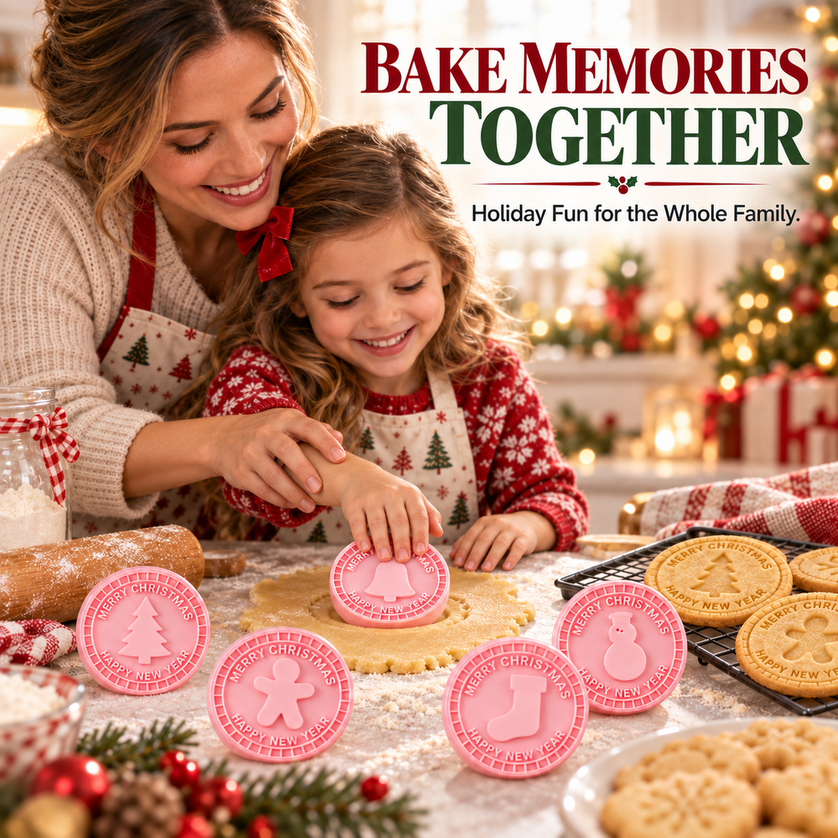 upsell✨🍪Festive Christmas Cookie Mold Set — Perfect for Holiday Baking, Christmas Parties & Homemade Gifts🎅🎁| Devareon®