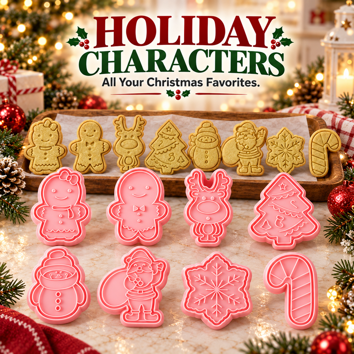 upsell✨🍪Festive Christmas Cookie Mold Set — Perfect for Holiday Baking, Christmas Parties & Homemade Gifts🎅🎁| Devareon®
