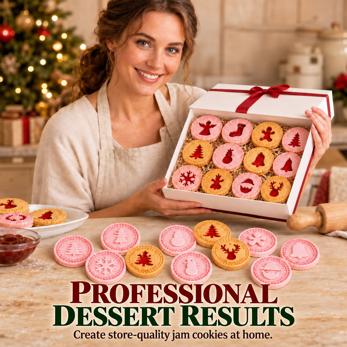 upsell✨🍪Festive Christmas Cookie Mold Set — Perfect for Holiday Baking, Christmas Parties & Homemade Gifts🎅🎁| Devareon®
