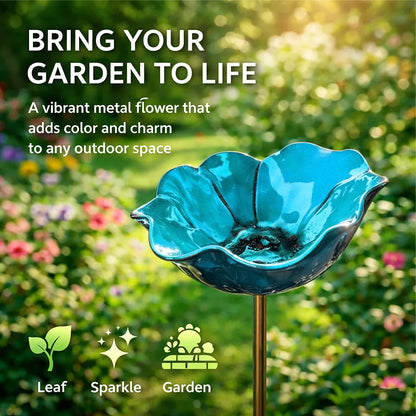 Devareon® 💖🎁Handmade Metal Flower Garden Stake🐦