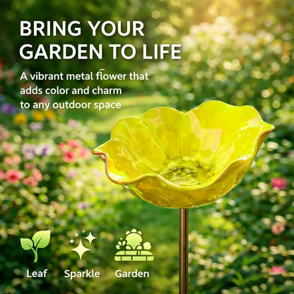 Devareon® 💖🎁Handmade Metal Flower Garden Stake🐦