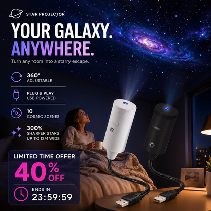 Devareon®2026 HOT SALE🥳💞Plug-and-Play HD Galaxy Projector Night Light🥳50,000+ Happy Users