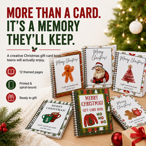 🔥 LIMITED-TIME 50% OFF — Holographic Christmas Gift Card Booklet