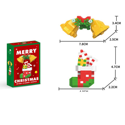 🧩🎅 Christmas Countdown Sale!🎁40% OFF | 🎄12-Piece Mini Christmas Building Blocks Set | 12 Festive Designs to Build Together & Display at Home 🧱| Devareon®