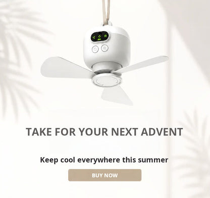 Devareon®⏳🔥LIMITED-TIME 50% OFF! 🌬️ Rechargeable Ceiling Fan with LED Light – Cool & Bright Anywhere ✨