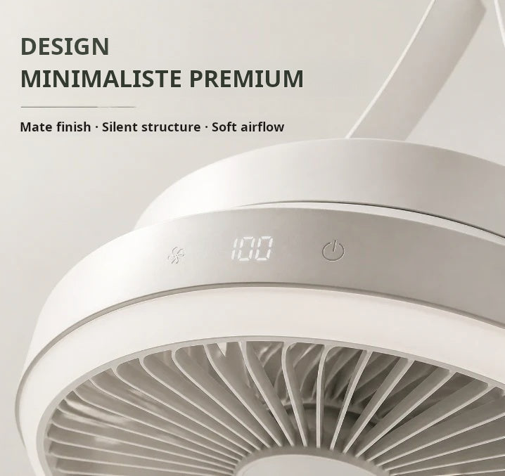 Devareon®⏳🔥LIMITED-TIME 50% OFF! 🌬️ Rechargeable Ceiling Fan with LED Light – Cool & Bright Anywhere ✨
