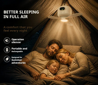 Devareon®⏳🔥LIMITED-TIME 50% OFF! 🌬️ Rechargeable Ceiling Fan with LED Light – Cool & Bright Anywhere ✨