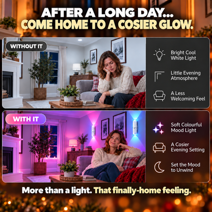 🎁🎄 Christmas RGB Mood Light – 7 Colours to Turn Your Home into Your Personal Sanctuary | Rechargeable & Motion Activated | Devareon®