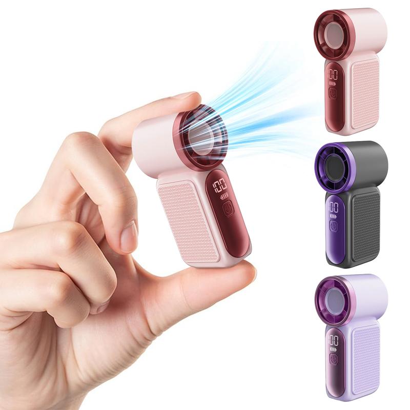 Devareon®🥳2026 HOT SALE🥳50K+ SOLD!❄️  Turbo Handheld Fan – 16900 RPM, 6 speeds, LED display. 3000mAh battery, 10.7hrs cooling. Pocket‑sized power!