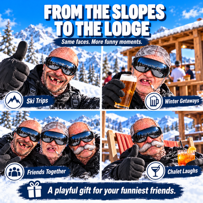 🤣❄️ Funny Realistic Face Ski Mask – Hilarious Winter Balaclava for Skiing, Snowboarding, Parties & Outdoor Fun! 🎿🔥| Devareon®