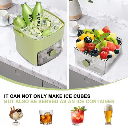 Devareon®🧊Portable Ice Maker with Lid and Storage Box (48 cubes)