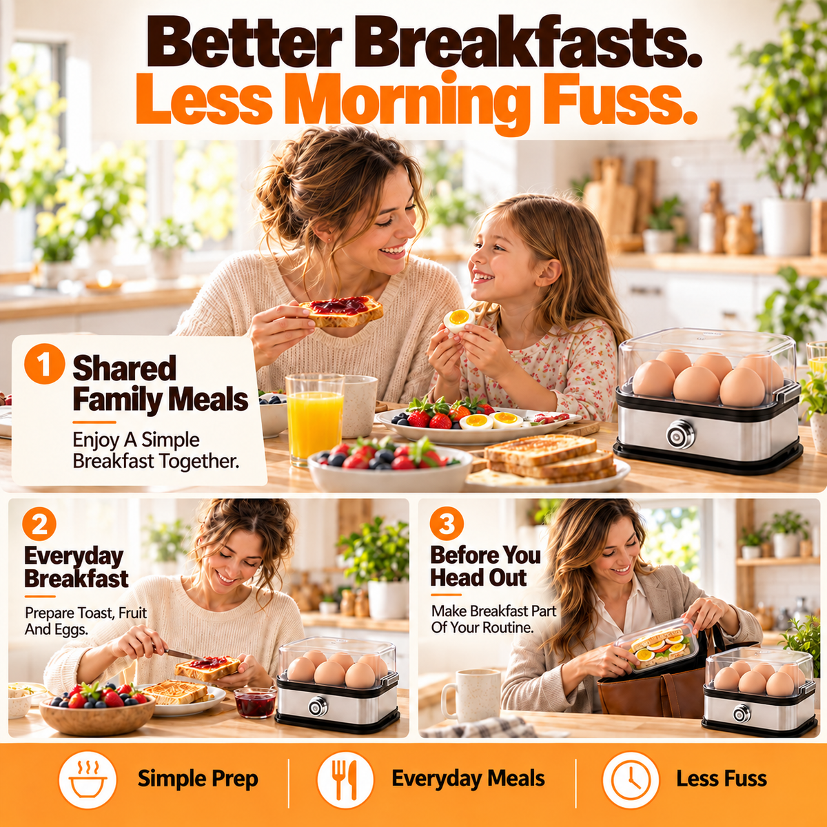 🔥2026 Hot Products🎁Multifunctional Egg Steamer with Clear Lid | Add a Steaming Bowl for More Delicious Possibilities! | Devareon®