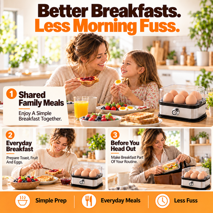 🔥2026 Hot Products🎁Multifunctional Egg Steamer with Clear Lid | Add a Steaming Bowl for More Delicious Possibilities! | Devareon®