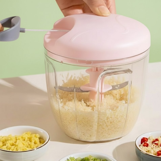 Devareon®Multi-Function Garlic Crusher & Manual Food Chopper – Meat Grinder, Masher & Baby Food Mixer